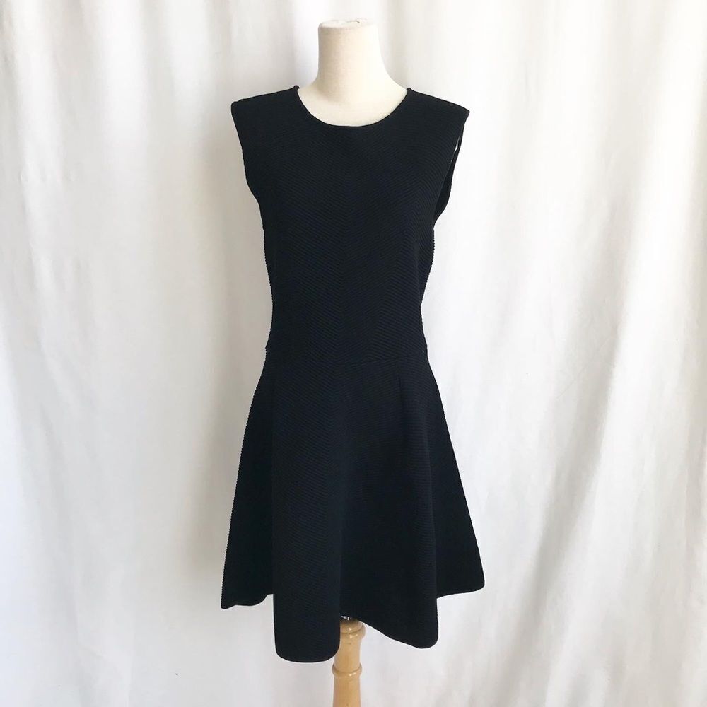 Rebecca Minkoff black ribbed texture dress Size L